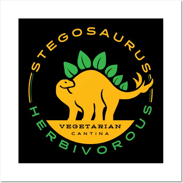 Stegosaurus Herbivorous Cantina Wall Art by MindsparkCreative